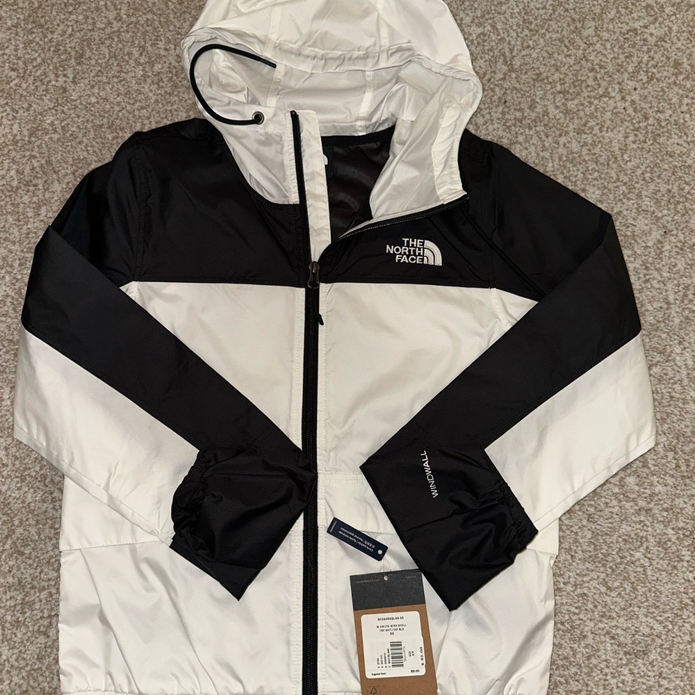 The North Face Black and White wind breaker Jacket